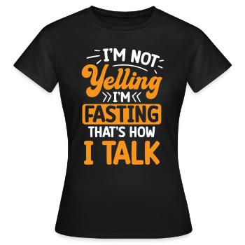 Jeûne intermittent Perte de poids - T-shirt Femme - noir - Devant - AI Model Female 172 dark (172cm)