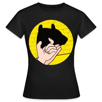 Handschattenpuppenspiel Puppen - Frauen T-Shirt - Schwarz - Vorne - AI Model Female 172 dark (172cm)