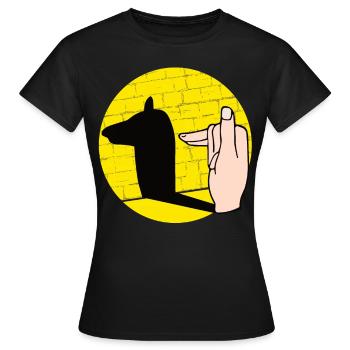 Handschattenpuppenspiel Puppen - Frauen T-Shirt - Schwarz - Vorne - AI Model Female 172 dark (172cm)