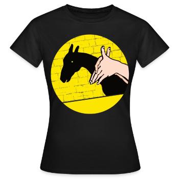 Handschattenpuppenspiel Puppen - Frauen T-Shirt - Schwarz - Vorne - AI Model Female 172 dark (172cm)