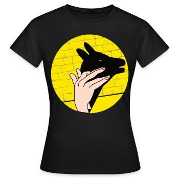 Handschattenpuppenspiel Puppen - Frauen T-Shirt - Schwarz - Vorne - AI Model Female 172 dark (172cm)