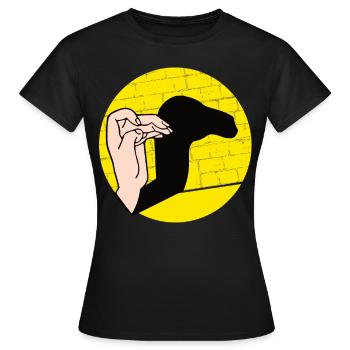Handschattenpuppenspiel Puppen - Frauen T-Shirt - Schwarz - Vorne - AI Model Female 172 dark (172cm)