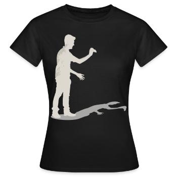 Handschattenpuppenspiel Puppen - Frauen T-Shirt - Schwarz - Vorne - AI Model Female 172 dark (172cm)