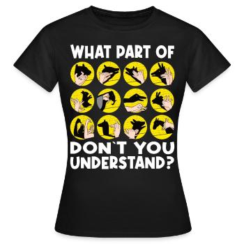 Handschattenpuppenspiel Puppen - Frauen T-Shirt - Schwarz - Vorne - AI Model Female 172 dark (172cm)
