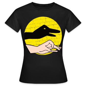 Handschattenpuppenspiel Puppen - Frauen T-Shirt - Schwarz - Vorne - AI Model Female 172 dark (172cm)