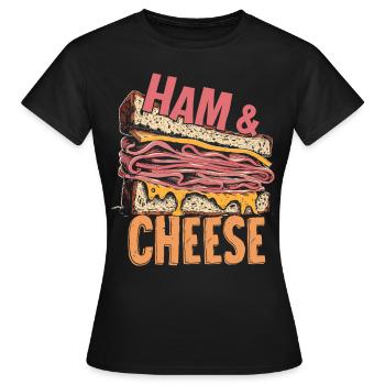 Sandwich Sandwich Snack Célébration - T-shirt Femme - noir - Devant - AI Model Female 172 dark (172cm)