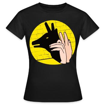 Handschattenpuppenspiel Puppen - Frauen T-Shirt - Schwarz - Vorne - AI Model Female 172 dark (172cm)