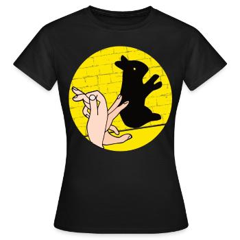 Handschattenpuppenspiel Puppen - Frauen T-Shirt - Schwarz - Vorne - AI Model Female 172 dark (172cm)