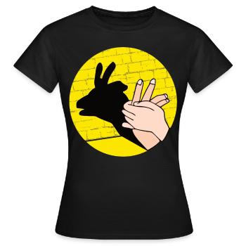 Handschattenpuppenspiel Puppen - Frauen T-Shirt - Schwarz - Vorne - AI Model Female 172 dark (172cm)