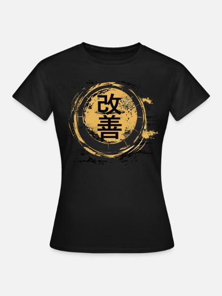 Hiragana Katakana Kaizen-methode Kaizen - Frauen T-Shirt - Schwarz