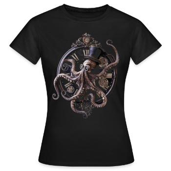 Steam Punk Art Funky Steampunk - T-shirt Femme - noir - Devant - AI Model Female 172 dark (172cm)