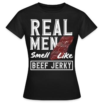 Beef Jerky Dealer Beef Jerky Costume - Women's T-Shirt - black - Front - AI Model Female 172 dark (172cm)