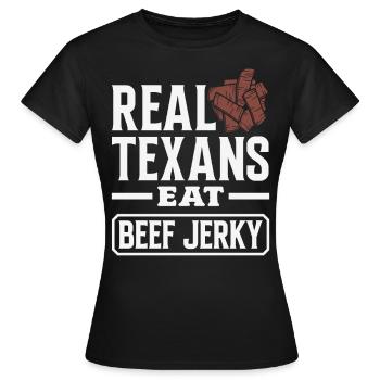 Boeuf Jerky Dealer Costume de Boeuf Jerky - T-shirt Femme - noir - Devant - AI Model Female 172 dark (172cm)