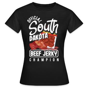 Boeuf Jerky Dealer Costume de Boeuf Jerky - T-shirt Femme - noir - Devant - AI Model Female 172 dark (172cm)