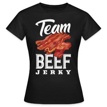 Boeuf Jerky Dealer Costume de Boeuf Jerky - T-shirt Femme - noir - Devant - AI Model Female 172 dark (172cm)