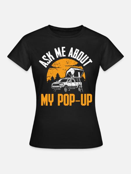 Wohnmobilzubehör Pop-up-camper - Frauen T-Shirt - Schwarz