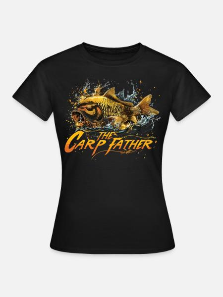„the Carp Father“ Karpfenangeln - Frauen T-Shirt - Schwarz