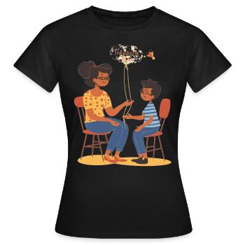phonemisPhonemic consciousness science - Women's T-Shirt - black - Front - AI Model Female 172 dark (172cm)