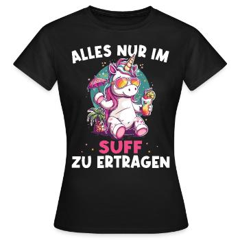 Licorne cocktail rafraîchissante colorée - T-shirt Femme - noir - Devant - AI Model Female 172 dark (172cm)