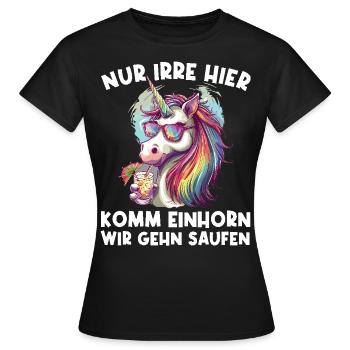 Cocktail rafraîchissant Licorne Dicton - T-shirt Femme - noir - Devant - AI Model Female 172 dark (172cm)
