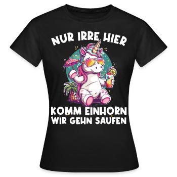 Cocktail rafraîchissant Licorne Dicton - T-shirt Femme - noir - Devant - AI Model Female 172 dark (172cm)