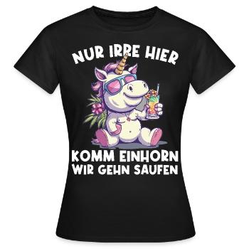 Cocktail rafraîchissant Licorne Dicton - T-shirt Femme - noir - Devant - AI Model Female 172 dark (172cm)