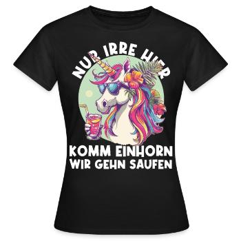 Cocktail rafraîchissant Licorne Dicton - T-shirt Femme - noir - Devant - AI Model Female 172 dark (172cm)