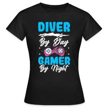 Wassersport Sprungbrett Taucher - Frauen T-Shirt - Schwarz - Vorne - AI Model Female 172 dark (172cm)