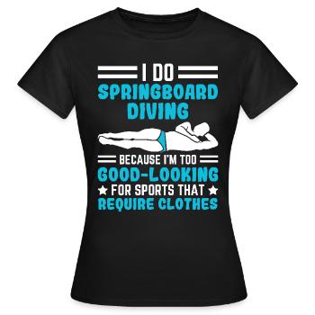 Wassersport Sprungbrett Taucher - Frauen T-Shirt - Schwarz - Vorne - AI Model Female 172 dark (172cm)