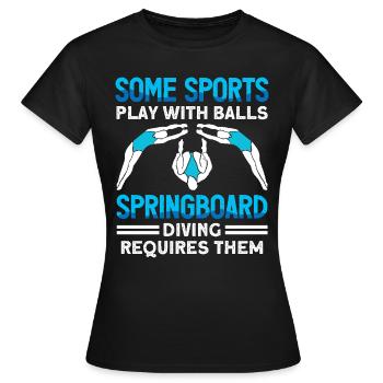 Wassersport Sprungbrett Taucher - Frauen T-Shirt - Schwarz - Vorne - AI Model Female 172 dark (172cm)