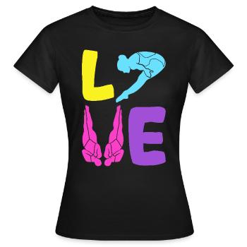 Wassersport Sprungbrett Taucher - Frauen T-Shirt - Schwarz - Vorne - AI Model Female 172 dark (172cm)