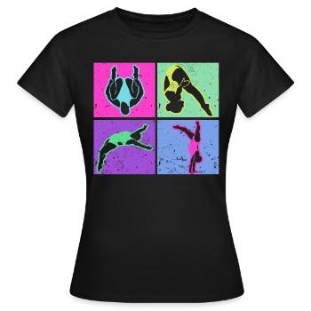 Wassersport Sprungbrett Taucher - Frauen T-Shirt - Schwarz - Vorne - AI Model Female 172 dark (172cm)