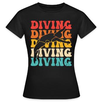 Wassersport Sprungbrett Taucher - Frauen T-Shirt - Schwarz - Vorne - AI Model Female 172 dark (172cm)