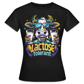 Lactose tolerant - Women's T-Shirt - black - Front - AI Model Female 172 dark (172cm)