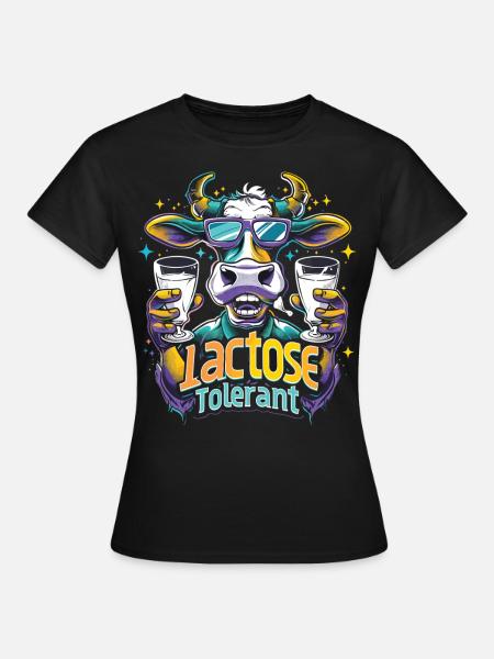 Laktose tolerant - Frauen T-Shirt - Schwarz
