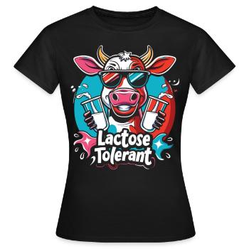 Lactose tolerant - Women's T-Shirt - black - Front - AI Model Female 172 dark (172cm)