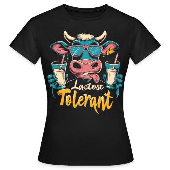 Lactose tolerant - Women's T-Shirt - black - Front - AI Model Female 172 dark (172cm)