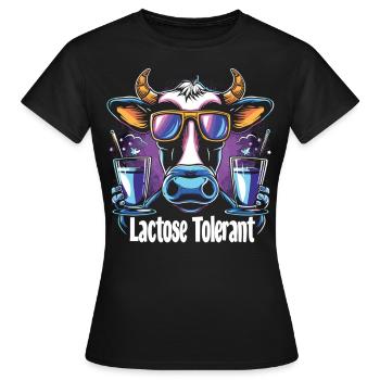 Lactose tolerant - Women's T-Shirt - black - Front - AI Model Female 172 dark (172cm)