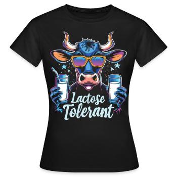 Lactose tolerant - Women's T-Shirt - black - Front - AI Model Female 172 dark (172cm)