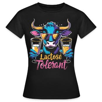 Lactose tolerant - Women's T-Shirt - black - Front - AI Model Female 172 dark (172cm)