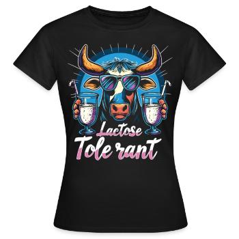 Lactose tolerant - Women's T-Shirt - black - Front - AI Model Female 172 dark (172cm)
