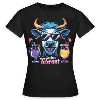 Lactose tolerant - Women's T-Shirt - black - Front - AI Model Female 172 dark (172cm)