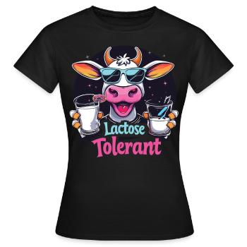 Lactose tolerant - Women's T-Shirt - black - Front - AI Model Female 172 dark (172cm)