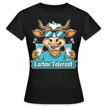 Lactose tolerant - Women's T-Shirt - black - Front - AI Model Female 172 dark (172cm)
