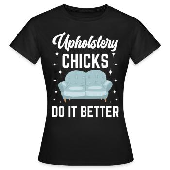 Restaurateur Meubles rembourrés - T-shirt Femme - noir - Devant - AI Model Female 172 dark (172cm)