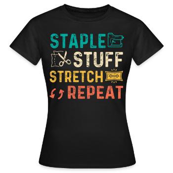 Restorer Upholstered Furniture - Women's T-Shirt - black - Front - AI Model Female 172 dark (172cm)