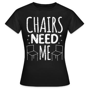 Restaurateur Meubles rembourrés - T-shirt Femme - noir - Devant - AI Model Female 172 dark (172cm)