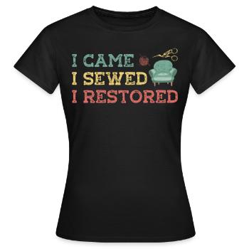 Restaurateur Meubles rembourrés - T-shirt Femme - noir - Devant - AI Model Female 172 dark (172cm)