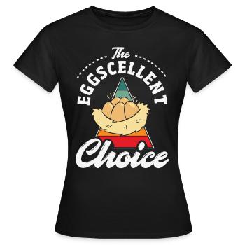 Unterstützen Sie lokale Eierhändler - Frauen T-Shirt - Schwarz - Vorne - AI Model Female 172 dark (172cm)