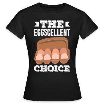 Unterstützen Sie lokale Eierhändler - Frauen T-Shirt - Schwarz - Vorne - AI Model Female 172 dark (172cm)